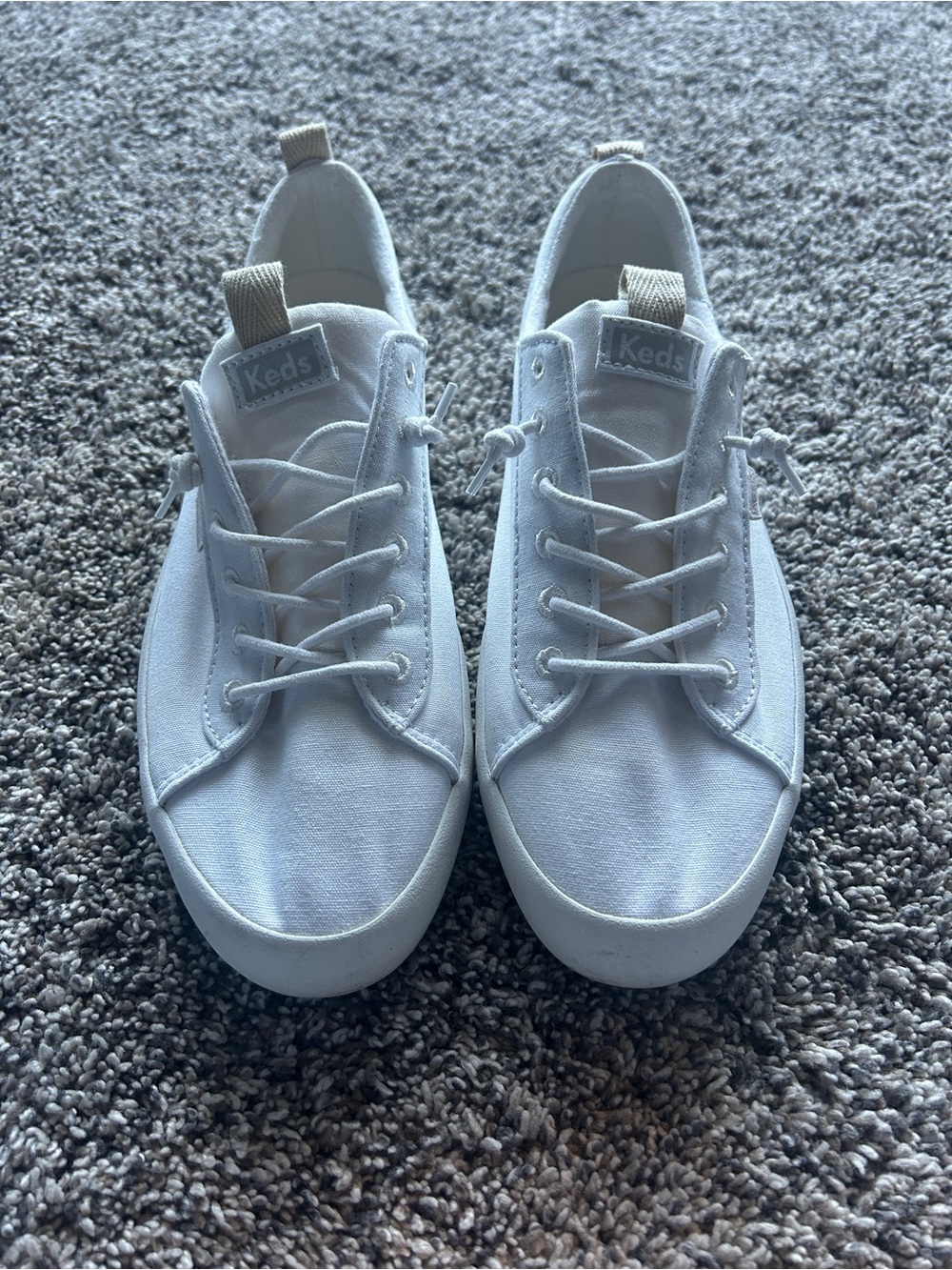 Keds White Canvas Low-Top Sneakers